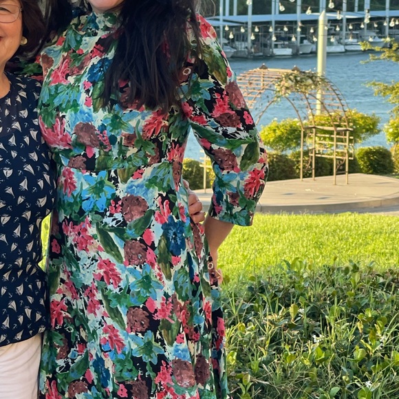 NWOT Floral Tie Back/ Open Back Zara Midi Dress - Picture 4 of 5